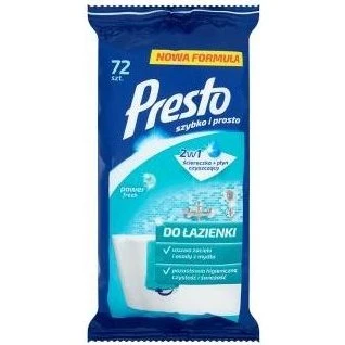 Presto Ściereczki nawilżane do łazienki 72 szt.