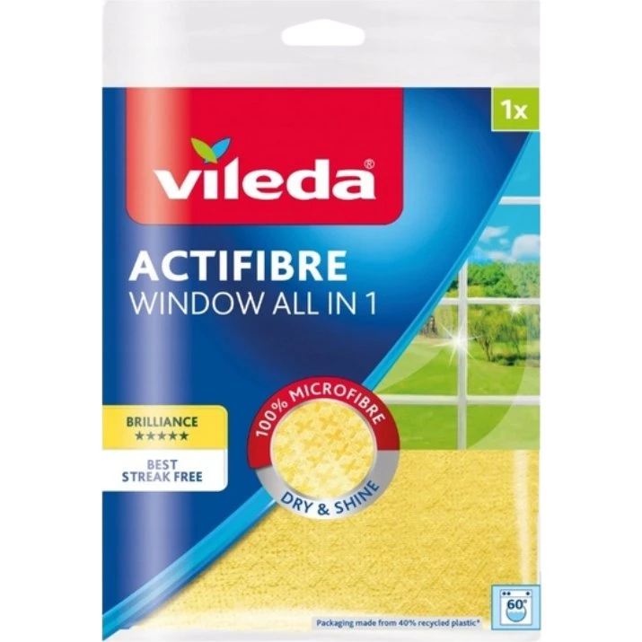 Vileda Actifibre Ściereczka do Okien 32x34,5 cm