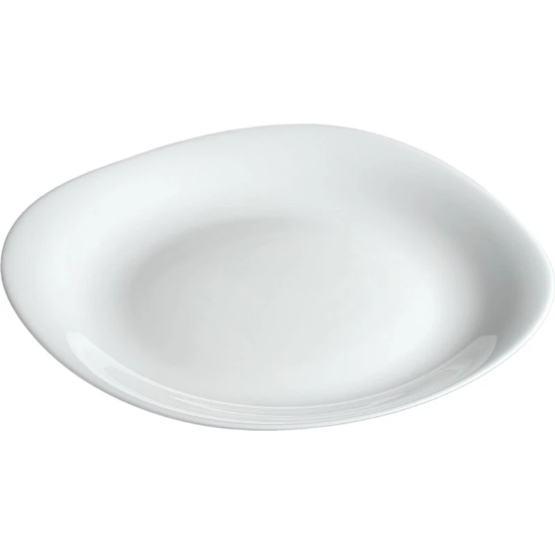 Kadax Talerz Obiadowy Płytka 28 cm Biały Kwadratowy