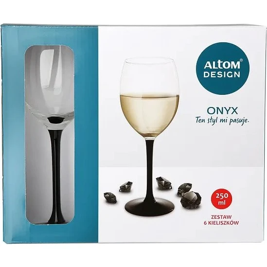 Altom Design Onyx – 6 kieliszków do wina białego 250 ml