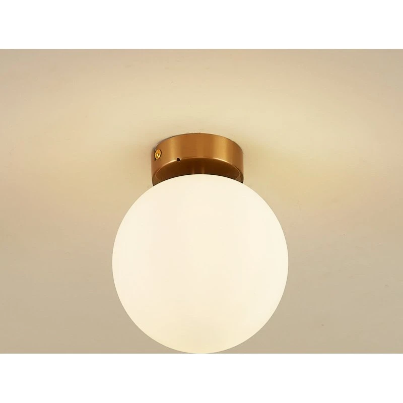 Lucande Bidolo Lampa Sufitowa IP44 Mosiądz Szkło Kula