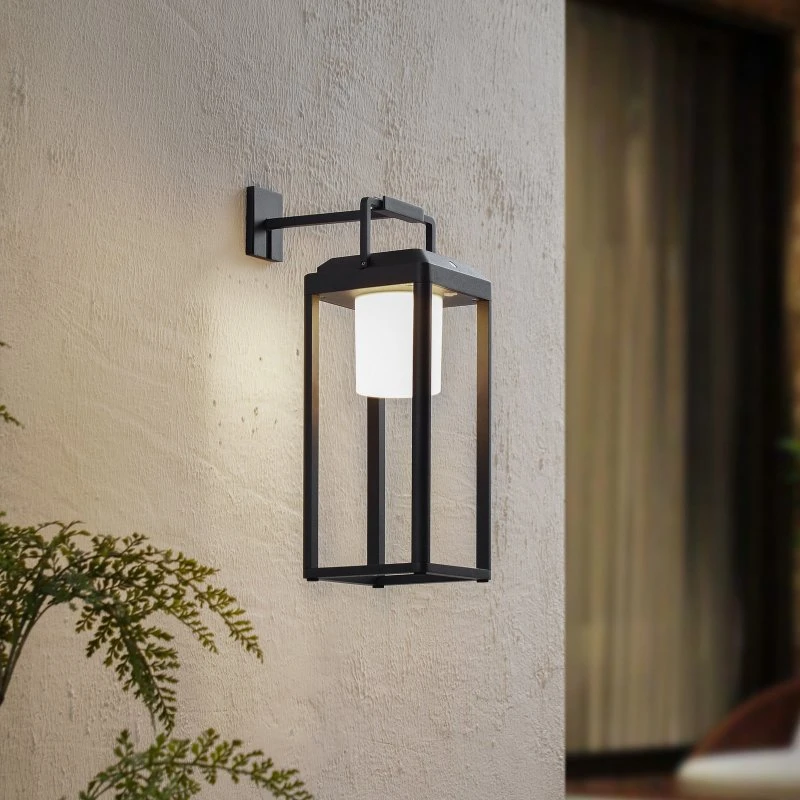Lucande Tilena Kwadratowa Lampa Solarna LED - Czarna