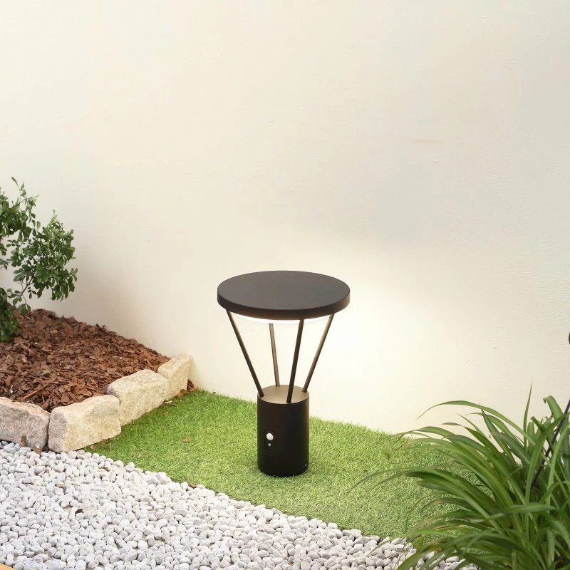 Lucande Elario Lampa Solarna z Czujnikiem H44,5 Czarna