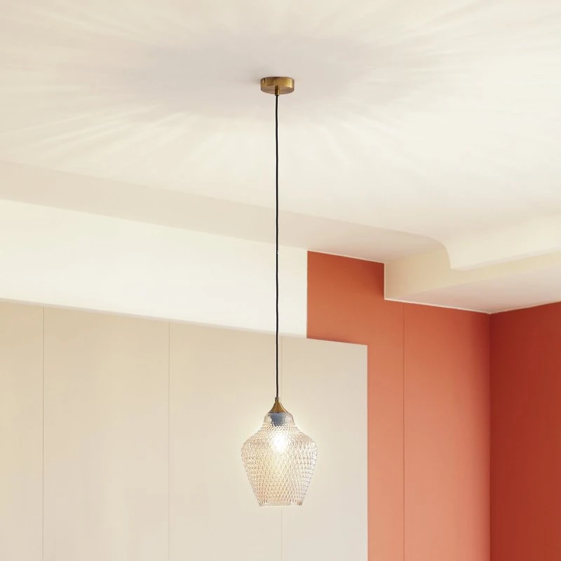 Lindby Drakar Lampa Wisząca Ø22 Amber