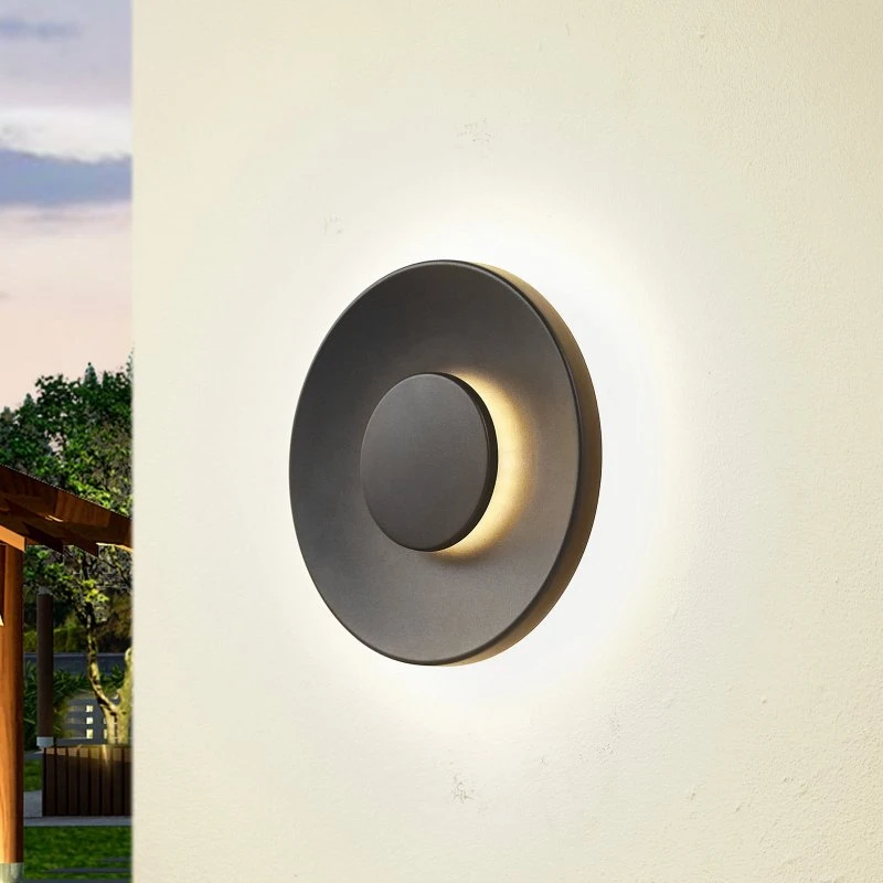 Lucande Kayana Kinkiet zewnętrzny LED, czarny, aluminium, 24 cm
