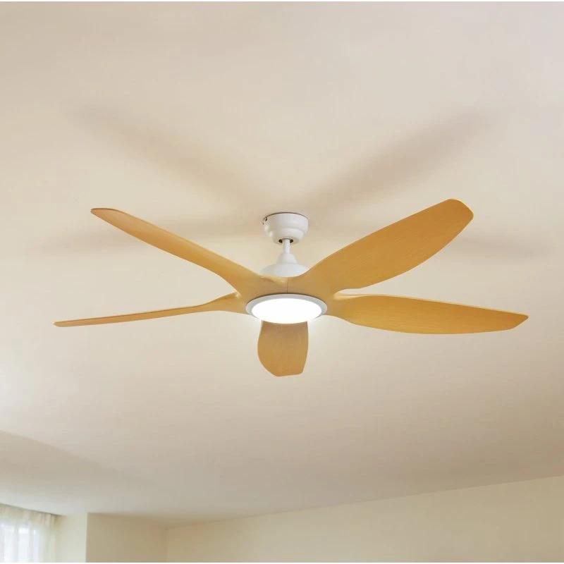 Lucande Wentylator Sufitowy LED Omendo, biały, DC, CCT