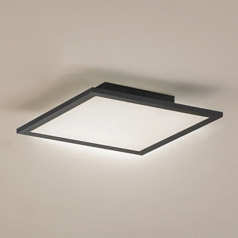 Lindby Enhife Lampa Sufitowa LED Czarna 30x30 cm