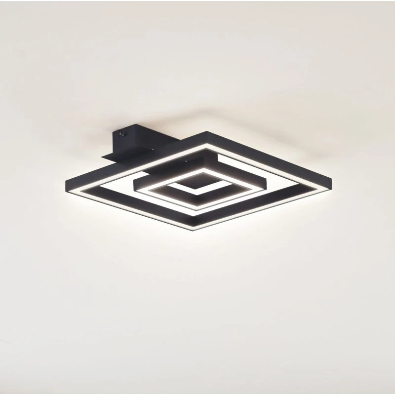 Lindby Madamo LED Lampa Sufitowa Czarna 30 cm