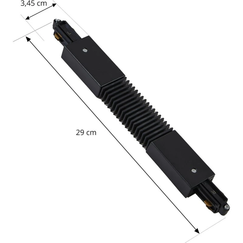 Lindby Linaro Track Flex Connector Czarny - Złącze Elastyczne