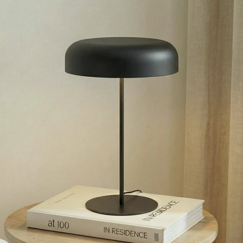 Lindby Edion Lampa Stołowa Czarna, Metalowa