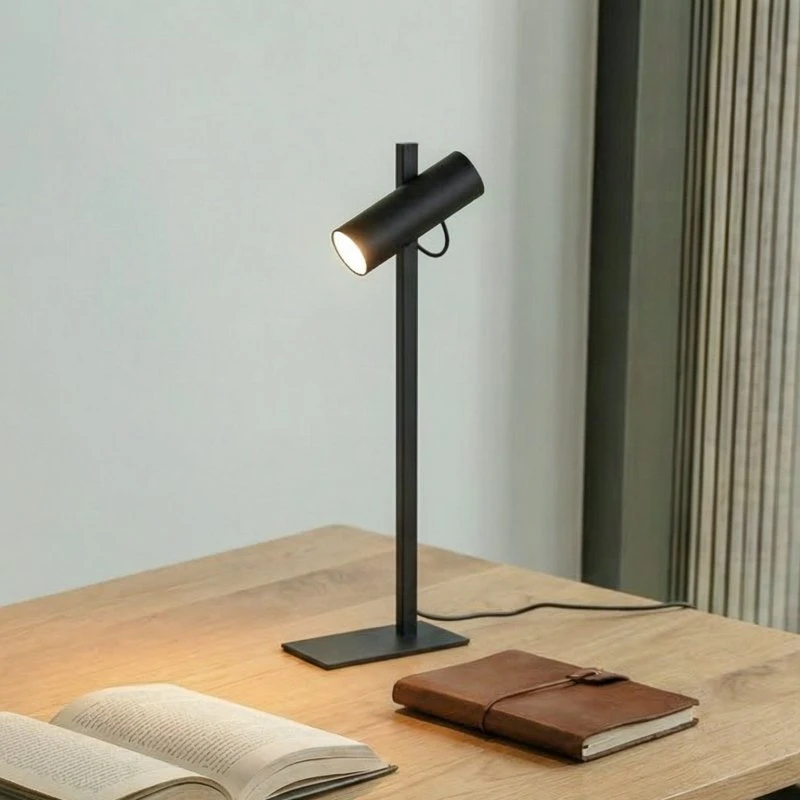 Lucande Lysias Lampa Stołowa Czarna - Metalowa