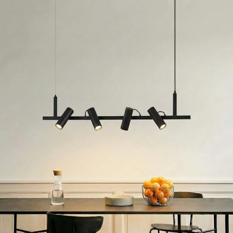 Lucande Lysias Lampa Wisząca Czarna, Metal, 120 cm