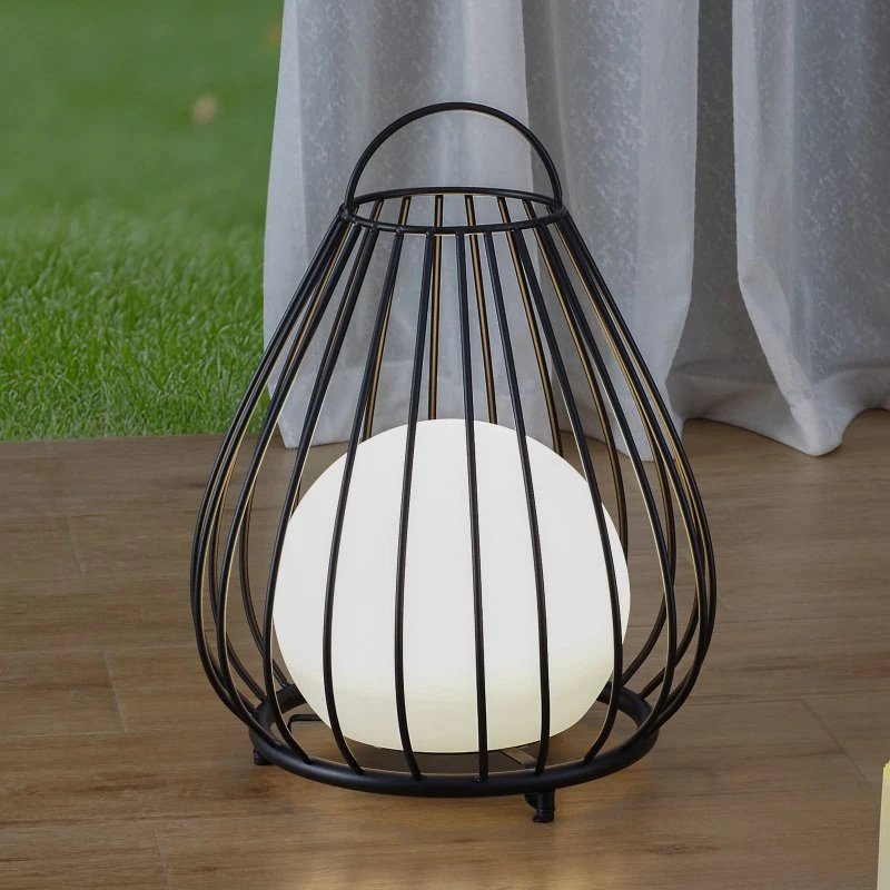 Lindby Kelda Lampa Solarna LED - Czarna, 38 cm