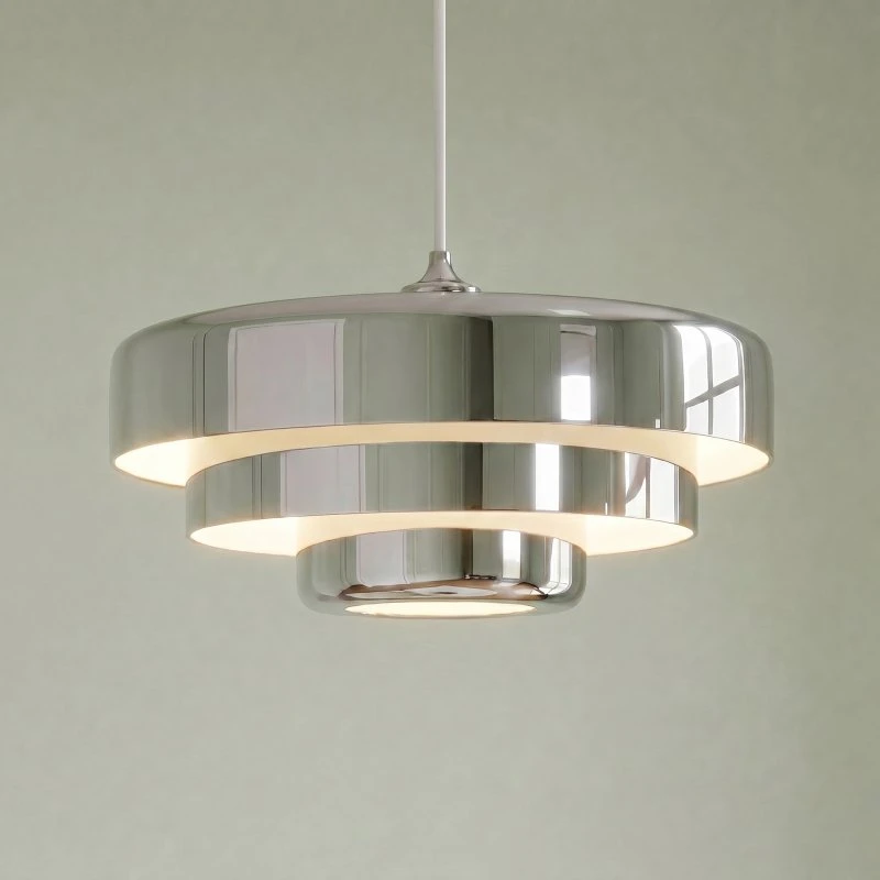 Lindby Tivra Żyrandol chrom, Ø 35 cm, metal, E27