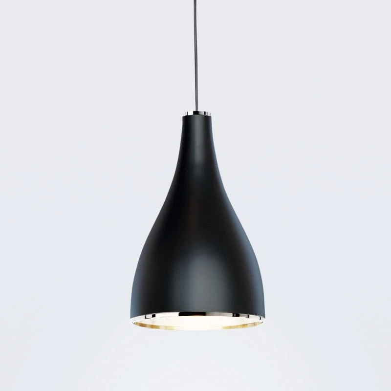 serien.lighting żyrandol One Eighty L, Ø 16 cm, czarna