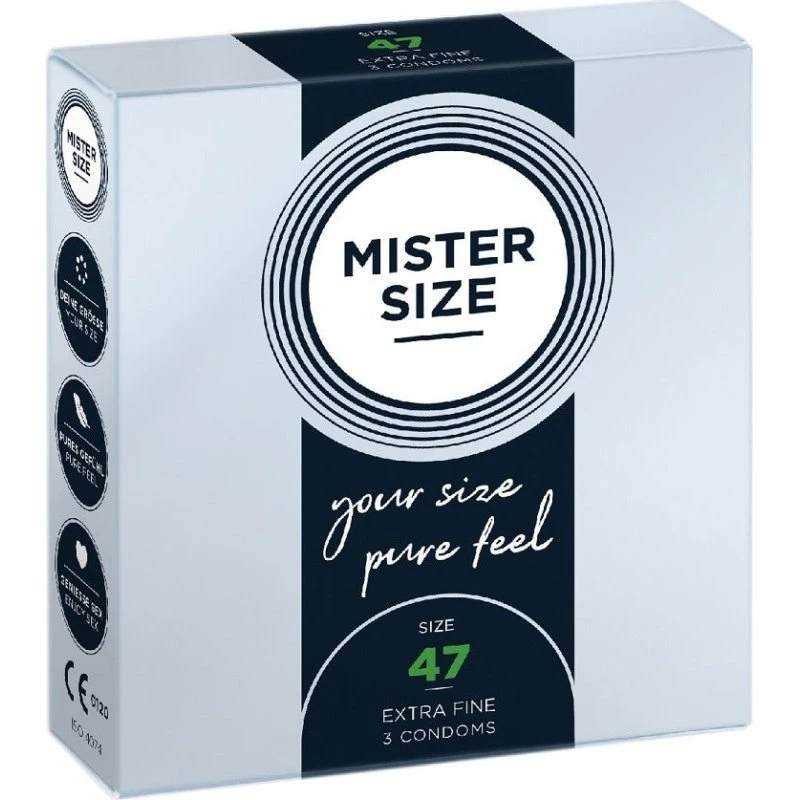 Mister Size Condoms 47mm prezerwatywy dopasowane (3 szt.)