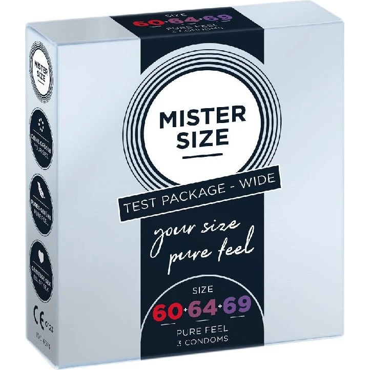 Mister Size Condoms zestaw testowy prezerwatywy 60/64/69mm, 3 szt.