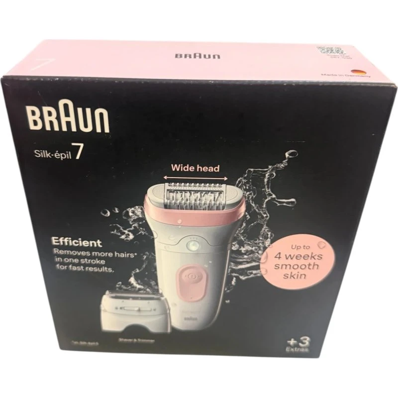 Braun Silk-epil 7 7-030 Depilator Bezprzewodowy Biało-Różowy