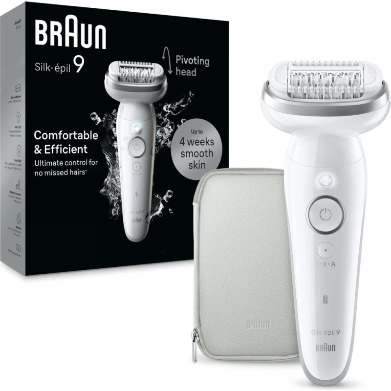 Braun Silk-épil 9 9-011, 40 pęset, bateria, szary/biały