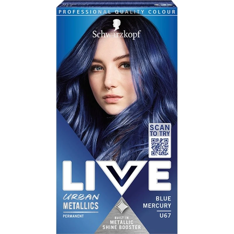 Schwarzkopf Live Urban Metallic U67 Blue Mercury farba do włosów