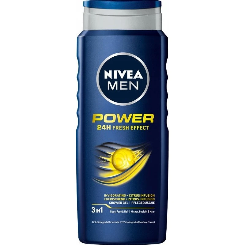 Nivea Men Power 24H Fresh Effect żel pod prysznic 500ml