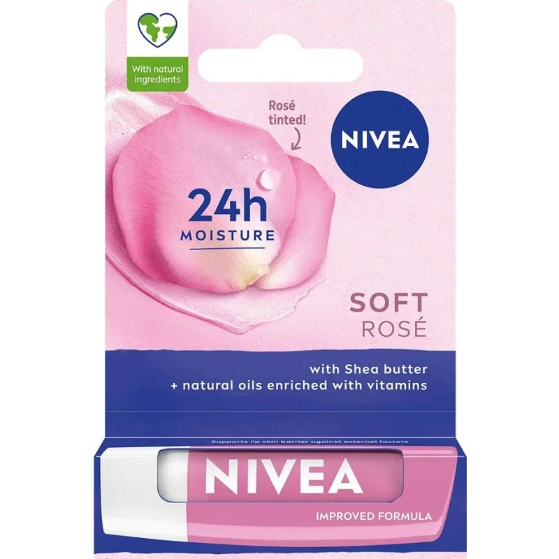 Nivea Pielęgnująca pomadka do ust Soft Rose 4.8g