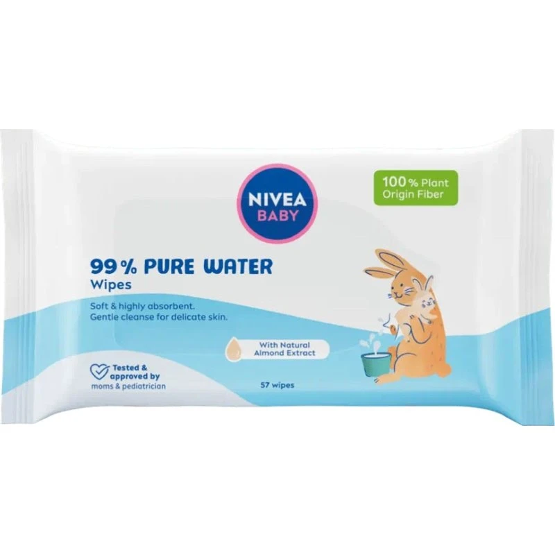 Nivea Baby Chusteczki Biodegradowalne 99% Pure Water 57 szt.