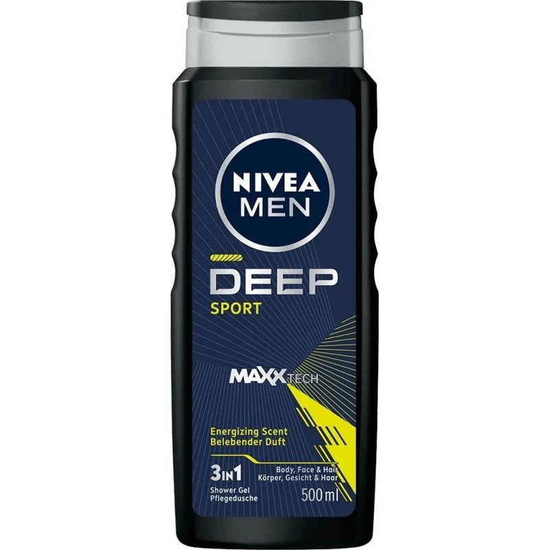 Nivea Men Deep Sport żel pod prysznic 3w1 500ml