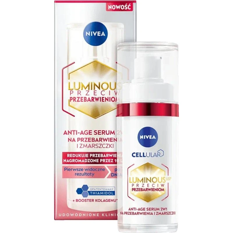 Nivea Luminous 630® Anti-Age Serum 2w1 na przebarwienia i zmarszczki 30ml