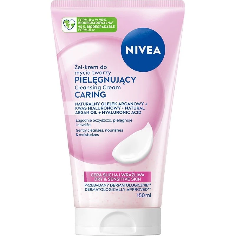 Nivea Pielęgnujący żel-krem do mycia twarzy 150ml (cera sucha i wrażliwa)