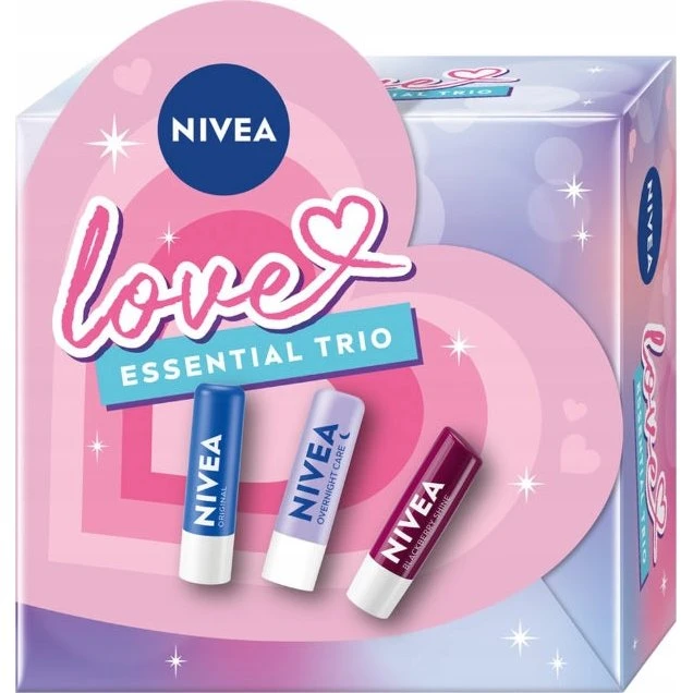 Nivea Essential Trio zestaw pomadek do ust 3x4.8g