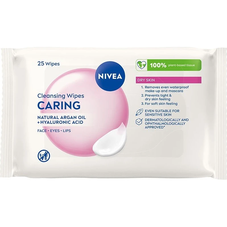 Nivea 3w1 łagodzące chusteczki do demakijażu, 25 szt.
