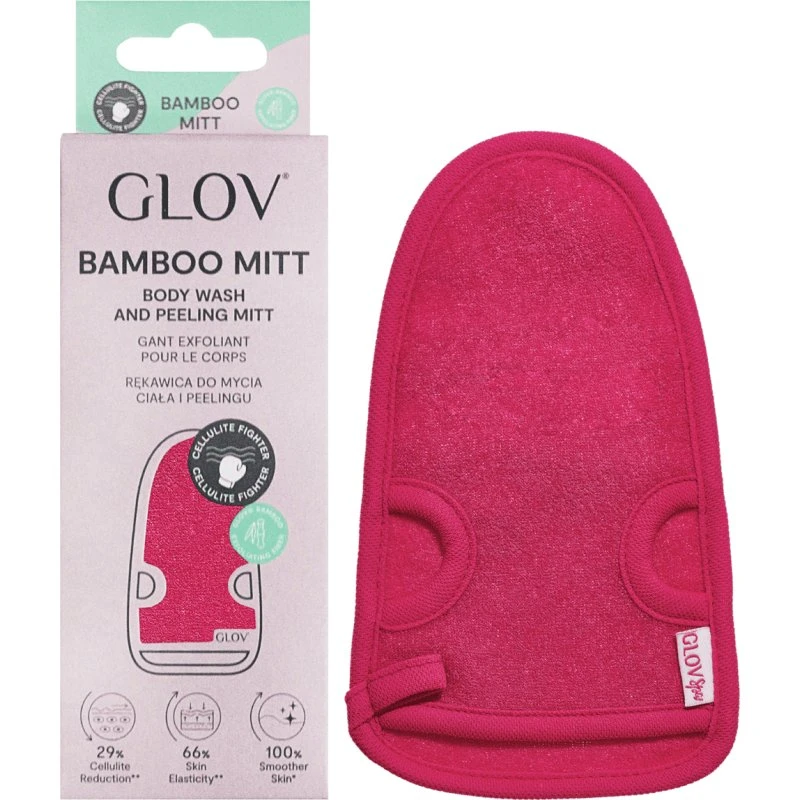 GLOV Bamboo Mitt Body Wash and Peeling Mitt Pink