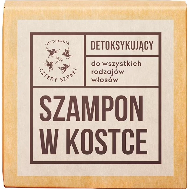 4SZPAKI Szampon detoksykujący do włosów w kostce, 75g