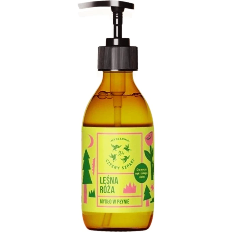 Mydlarnia Cztery Szpaki Mydło w płynie Leśna Róża 300 ml