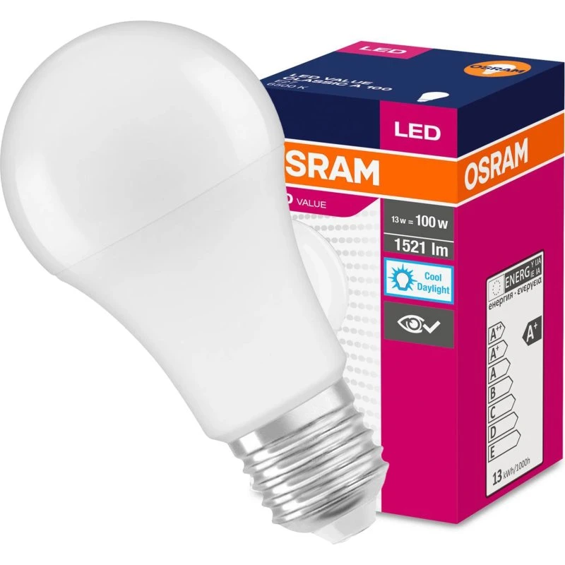 Osram LED Żarówka E27 13W 6500K Zimna