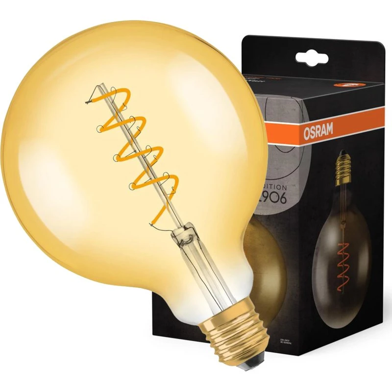 Osram Vintage 1906 LED E27 G125 5W 2000K Złoty