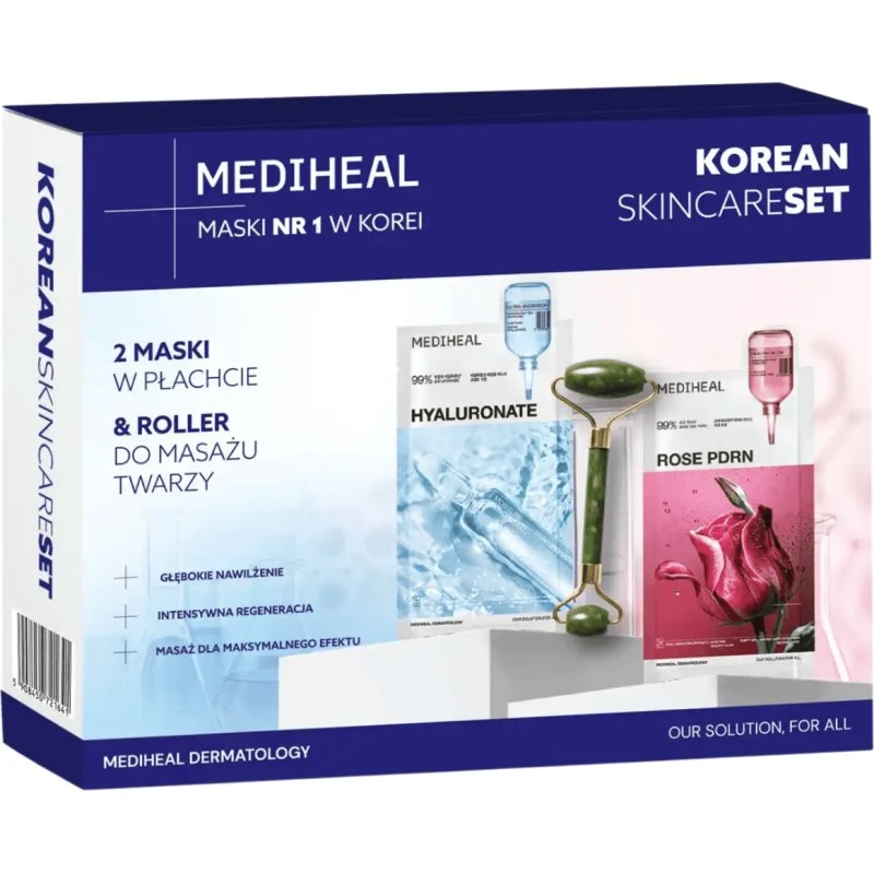 Mediheal Zestaw Nawilżająco-Regenerujący: 2 Maski w Płachcie i Roller