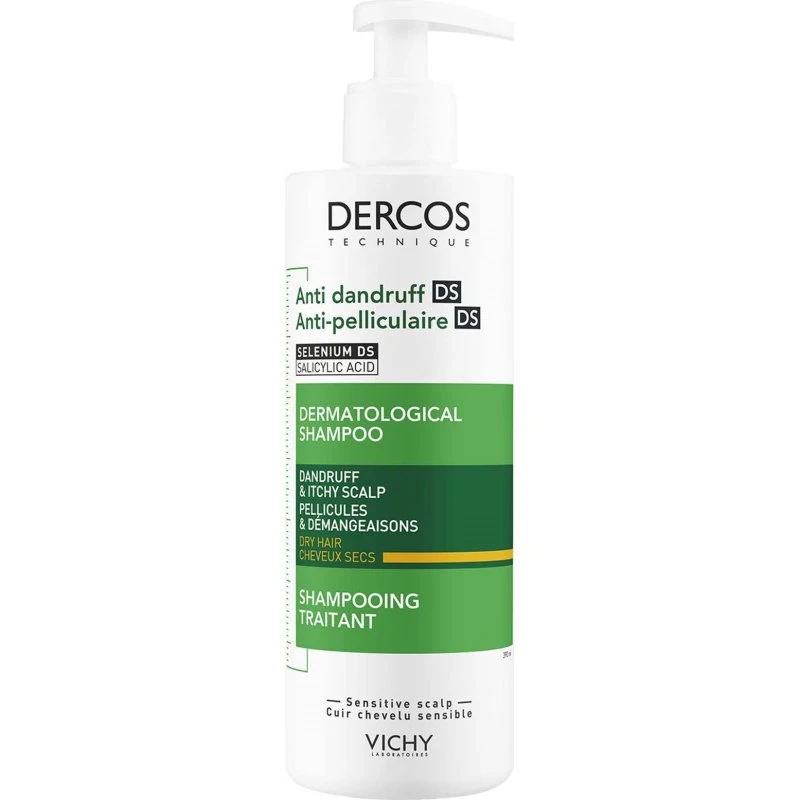 Vichy Dercos Technique Szampon Przeciwłupieżowy do Włosów Suchych 390 ml