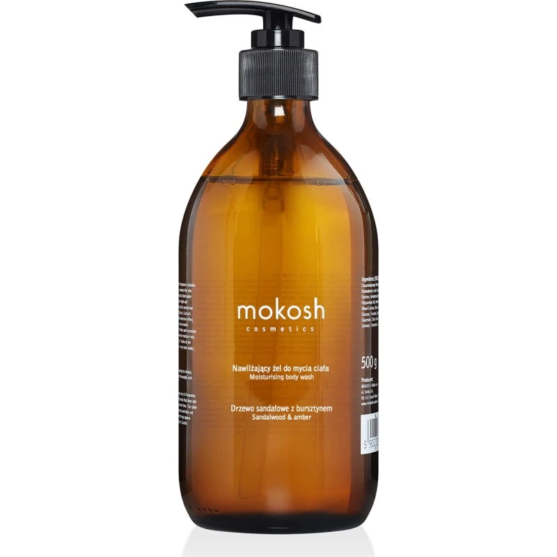 MOKOSH Nawilżający żel do mycia ciała Drzewo Sandałowe z Bursztynem, 500 ml