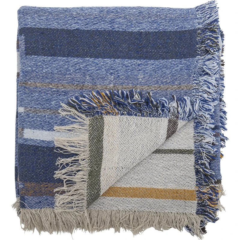 Bloomingville Koc Toscana 160 x 130 cm niebieski