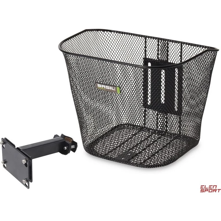Basil Bremen Kosz na Kierownicę Stalowy Czarny + System Mocowania