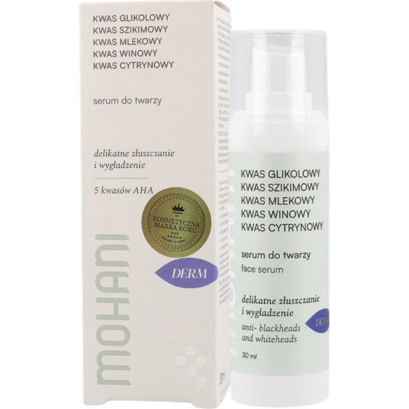 MOHANI Serum regenerująco-złuszczające pięć kwasów AHA, 30ml
