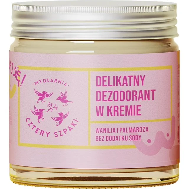 Cztery Szpaki Delikatny dezodorant w kremie Wanilia i Palmaroza 60ml