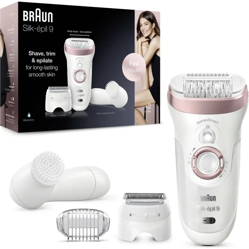 Braun Silk-epil 9 9-855 SensoSmart + Szczoteczka do twarzy