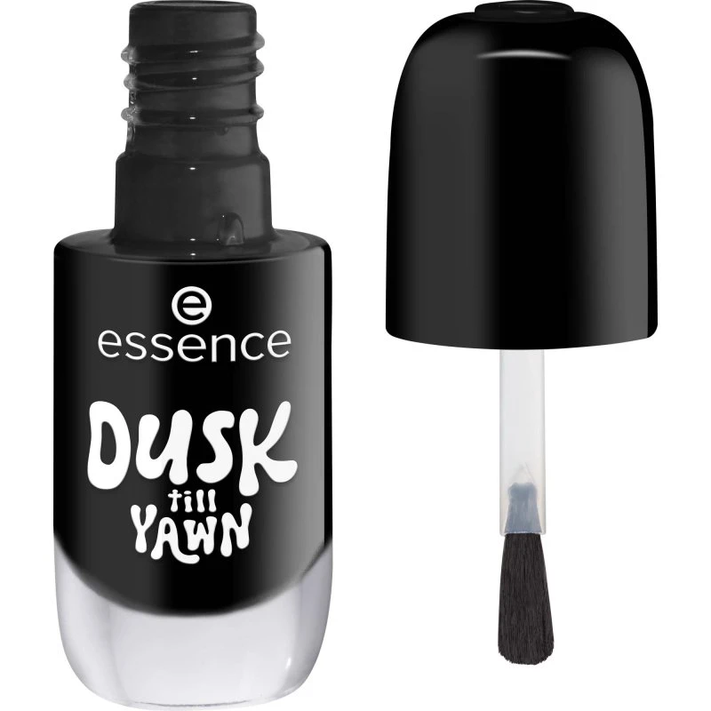 essence Gel Nail Polish 45 Dusk Till Yawn - Czarny, 8ml