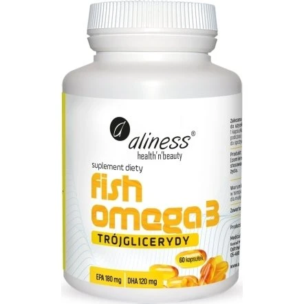 Aliness Fish Omega 3 Trójglicerydy 180/120mg 60 kapsułek