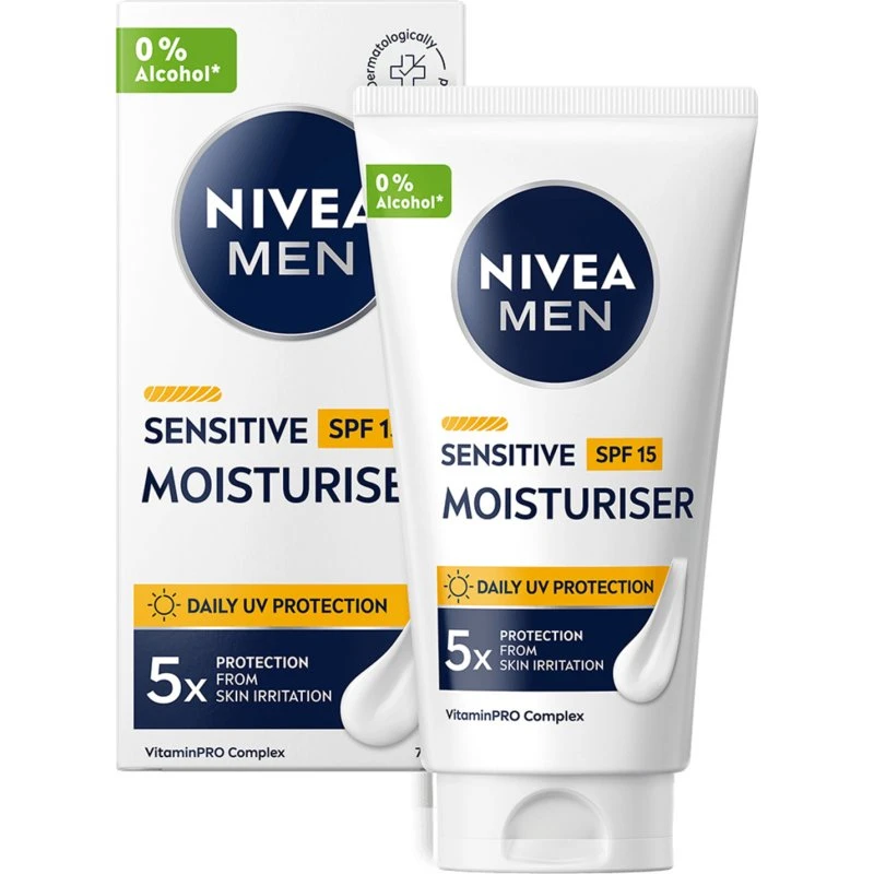Nivea Men Sensitive Krem Nawilżający do Twarzy SPF15 75 ml