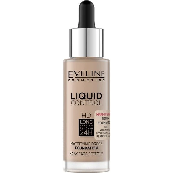 EVELINE Liquid Control HD Matujący Podkład 025, 32ml