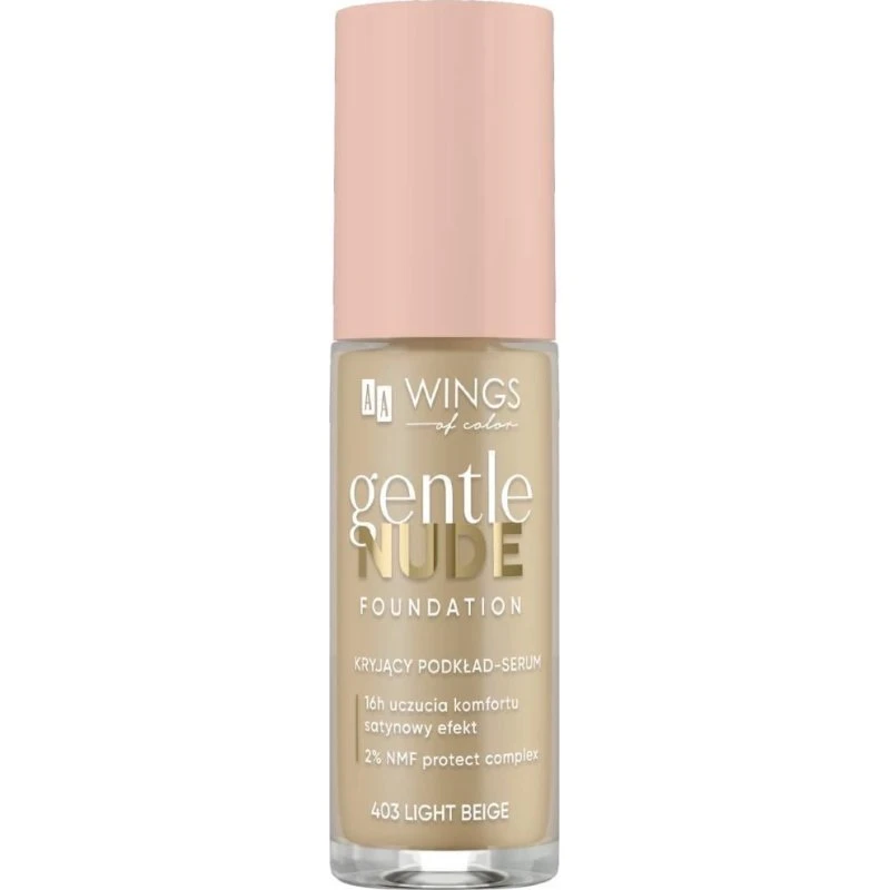 AA Wings of Color Gentle Nude Foundation 403 Light Beige 30 ml